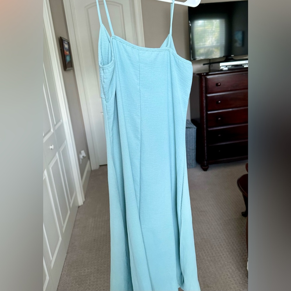 See you Monday turquoise long dress Size: M - Picture 4 of 5